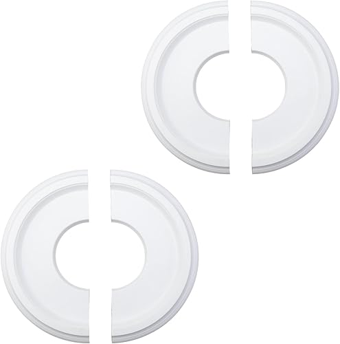 Semetall Medallón de techo de poliuretano de iluminación, medallón de techo blanco de 10 pulgadas para accesorios de iluminación, ventiladores de