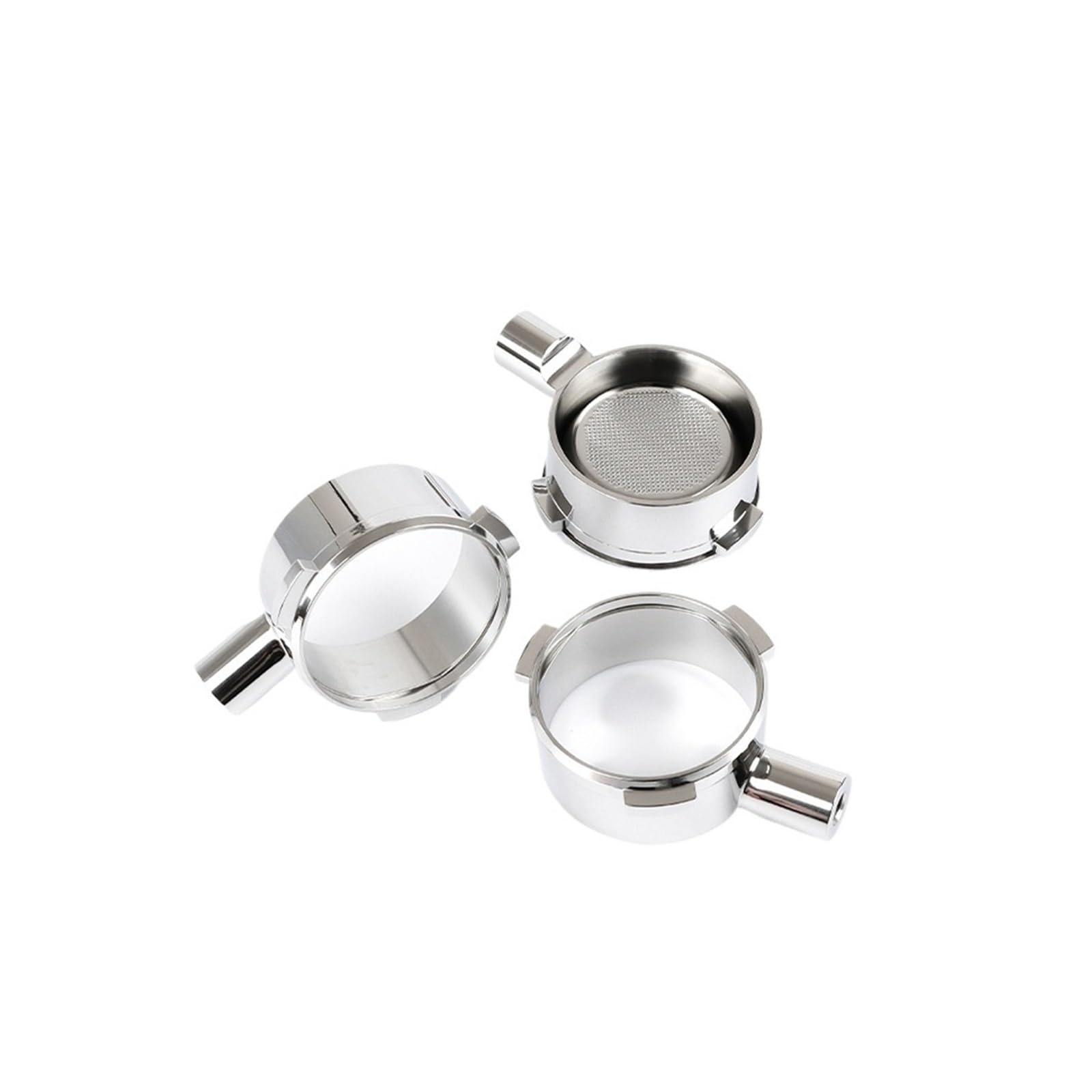 Mango De Portafiltro Sin Fondo De 58mm, Compatible Con Hibrew, Accesorio De Espresso H10A H7 H7A | With 2Cup Basket