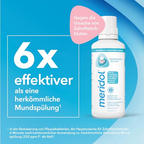 meridol Mundspülung 2x400ml - antibakterieller Effekt für gesunde Zähne & Zahnfleisch, ohne Alkohol (Packung mit 2) – Bild 3