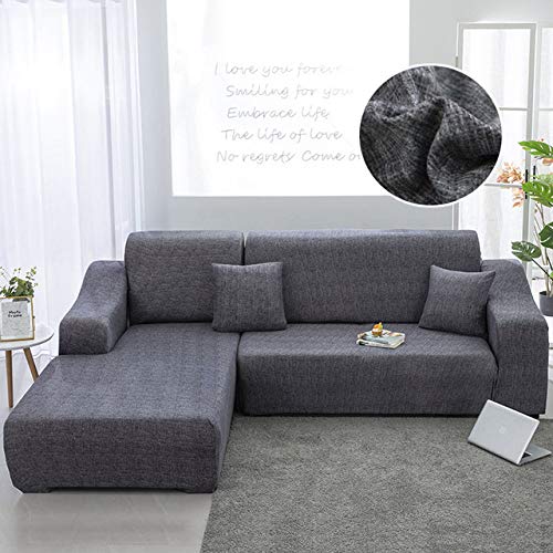 Housse de canapé extensible pour chaise sectionnelle et angle en L - 2