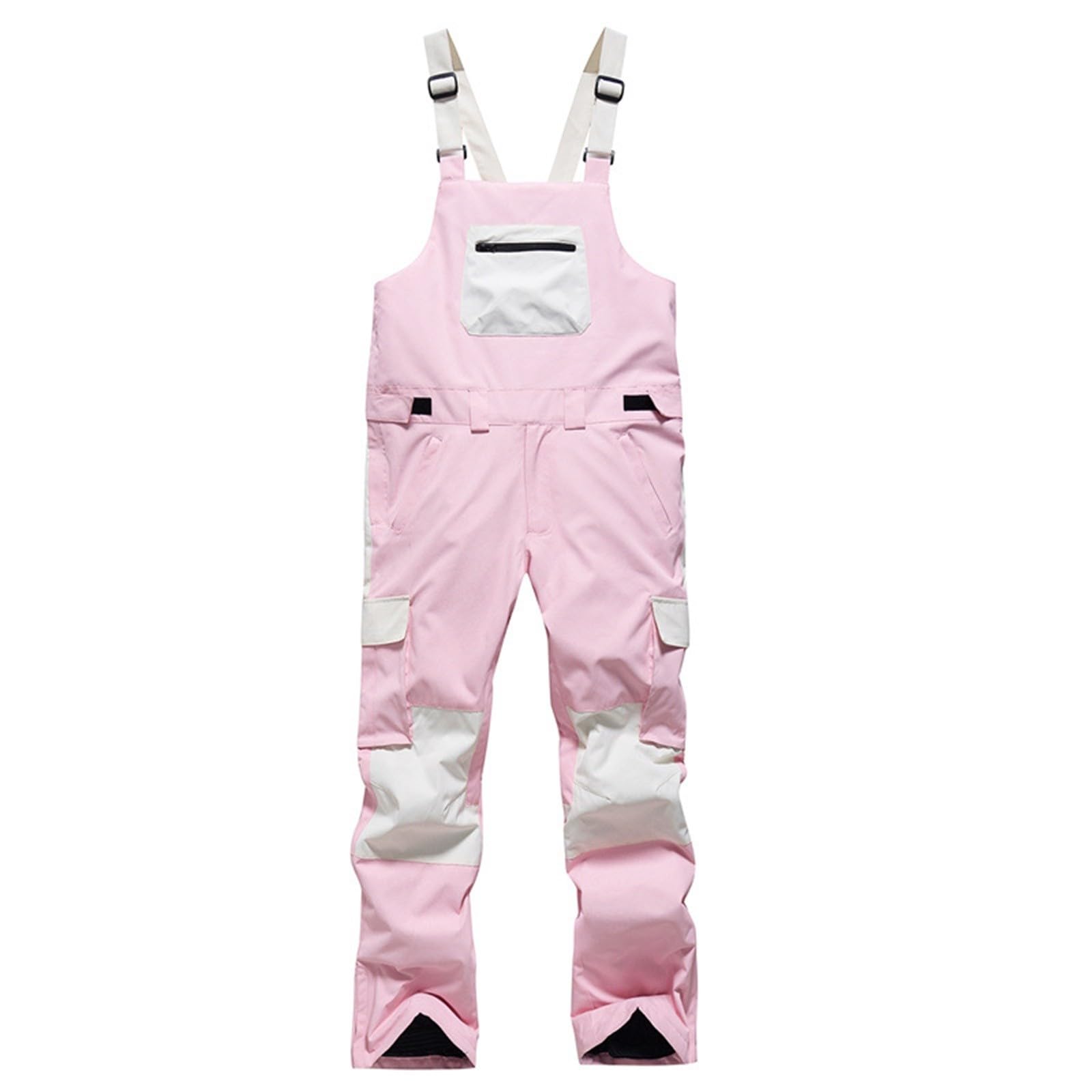 Overol de esquí impermeable para mujer, pantalones de snowboard aislados, overol de invierno con forro polar transpirable, pantalones de esquí térmicos ajustables