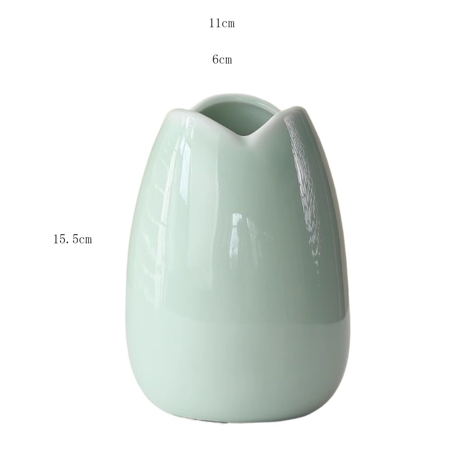 Casa Vaso in Ceramica con Collo di Bottiglia a Forma Fiore Stile Cinese