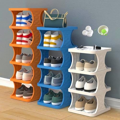 Generico Scarpiera Slim Salvaspazio 2-9 Livelli, Facile da Montare, Porta Scarpe per Ingresso, Soggiorno, Camera da Letto e Corridoio - Ideale per Esterni(Blue,2-Tier)