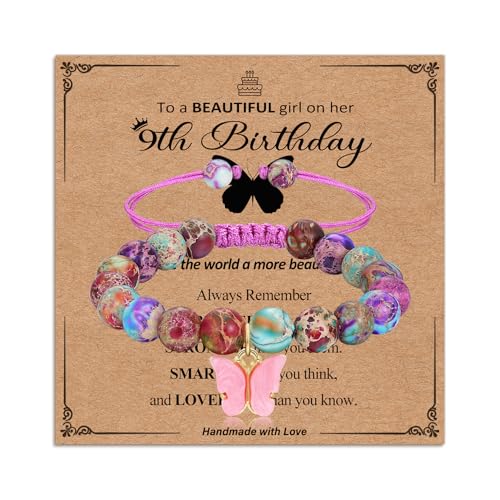 Image of 4-12 Year Old Girl Birthday Gifts, Adjustable Pink White Pearl Beaded Bracelet for Teen Girls, 4-12th Happy Birthday Christmas Graduation Gifts for Daughter Granddaughter Niece