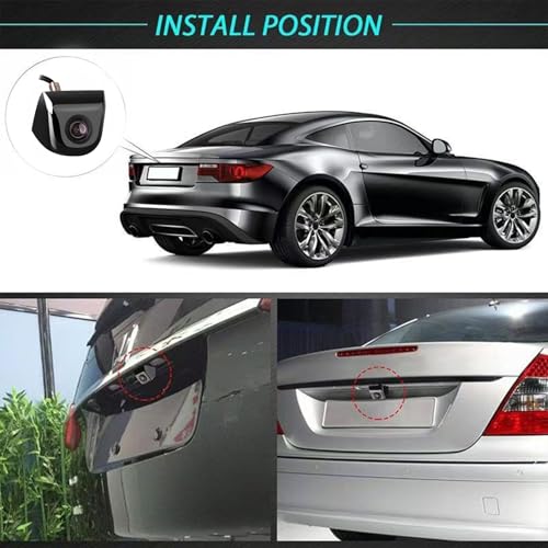 Image of 1 Pcs Black Car Backup Camera, Hd Reverse Rear View Camera, 68 Waterproof Metal Style Reverse Rear View Backup Camera, Suitable for Most Cars, Suvs, Trucks, Rvs, Vans