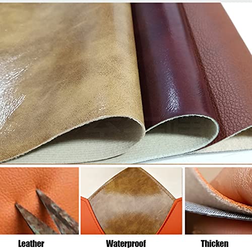 Pouf coffre de rangement en similicuir et tabouret rembourré marron pour chambre - 5