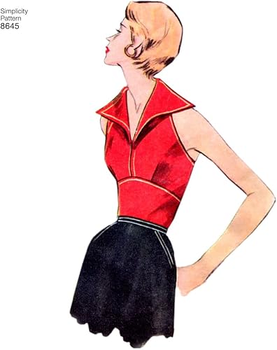 Miniatura 4 de Simplicity Pattern 8645Misses 'vintage Tops tamaño 412