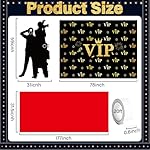 Red Carpet Runner for VIP Theme Party Decorations 6.5 x 5 ft VIP Photography Backdrop Movie Night Banner Paparazzi Props 2.6 x 15 ft Runner Rug Accessory for Home Film Party Supplies Favors - Image 2