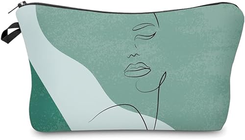 Deanfun Estuche de maquillaje pequeño, bolsa de cosméticos con cremallera impermeable para monedero pequeño, bolsa de accesorios de viaje para