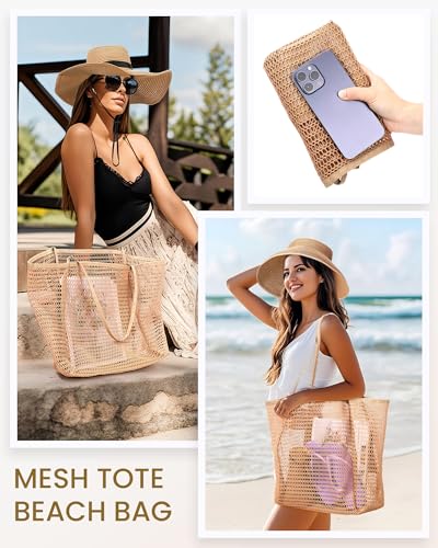 Set de 4 piezas sombrero y bolsa para playa mujer miniatura 5
