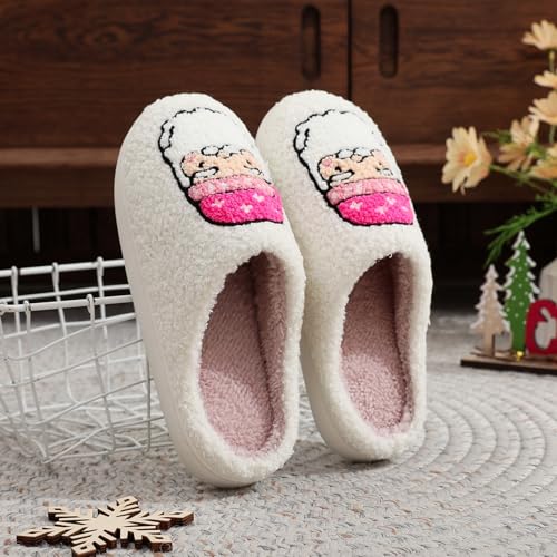 Image of Slippers for Women Men Fuzzy Memory Foam Slipper Fluffy Winter Soft Warm Slip On House Shoes
