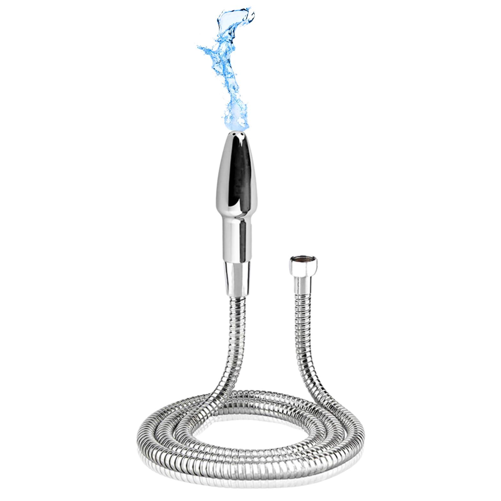 Duschschlauch Tiefenreinigungssystem für Einlaufdusche, mit 59 Zoll Duschschlauch (Silber)