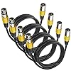 (Pack of 4) 3 Pin XLR Cannon Head with Male and Female for DMX Signal Cable or Cable Connection with Wired Microphone #3