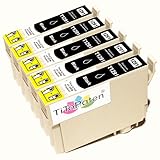 100% Kompatibel TiToPaten* 5X Epson Workforce WF 3540 DTWF kompatible XL Druckerpatrone ersetzt Typ T1291-1294 - Schwarz - Patrone MIT CHIP !!!