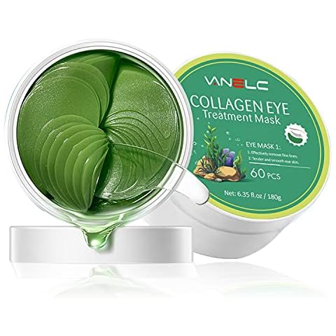 VANELC Eye Mask,Under Eye Patches with Collagen Seaweed,Eye Gel Treatment Masks For Dark Circles , Under Eye Bags Treatment, Natural Eye Masks for Puffy Eyes, Under eye Dark Circles,Anti-Wrinkle Cover