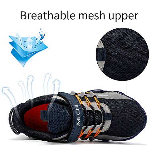 Image of JMFCHI Boys Girls Kids Sneakers Knitted Mesh Running Tennis Athletic Shoes