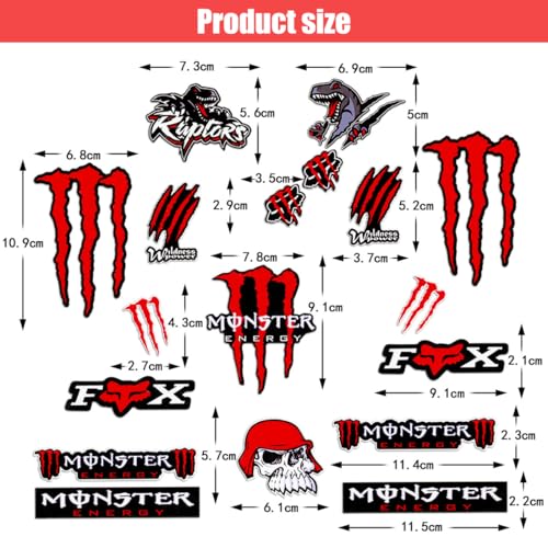 RAXLUPO Aufkleber Wasserdicht Motorrad Aufkleber Hochwertige Sticker für Motorradhelm, Skateboard, Auto Und GeläNdemotorräder