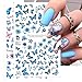 MEISO 8 Blätter 3D Design Nagel Sticker Schmetterling Nagelsticker 3D Blumen Nagelaufkleber Frühling Sommer Butterfly Nail Art Stickers Selbstklebend Nagel Decals DIY Nagelkunst Nägel Dekoration