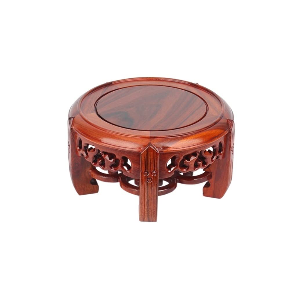 ADERFETBI Plant Pot Saucer Household Jade Teapot Display Stand Living Room Bonsai Base Indoor Flower Pot Plant Wooden Vase(S)