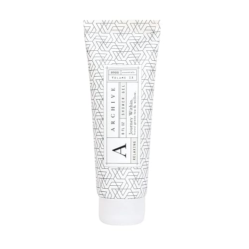 Archive Journey Within Gel de ducha hidratante natural para hombres y mujeres, ligeramente perfumado, 8 onzas líquidas