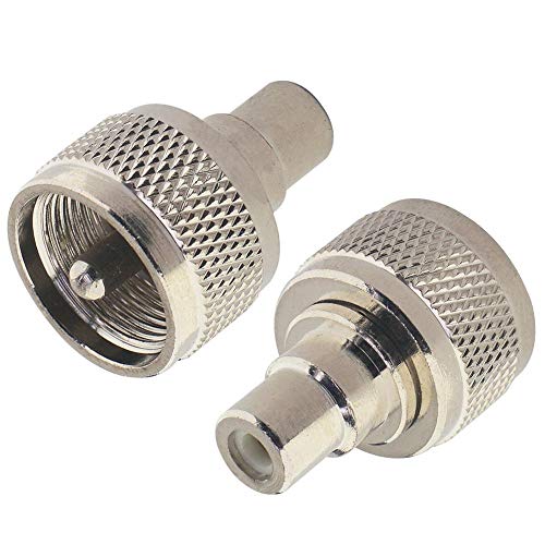 Adaptador PL-259 UHF Macho a RCA Hembra Pack 2 miniatura 3