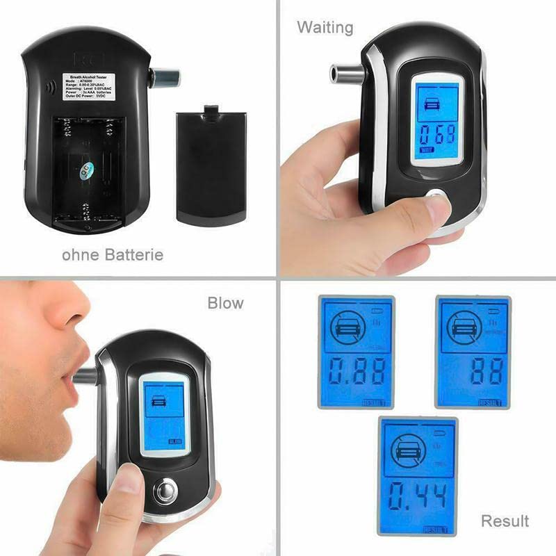 Image of Handheld Digital Breath Alcohol Tester Practical Breathalyzer Multi-Functional Breath Driving Analyzer