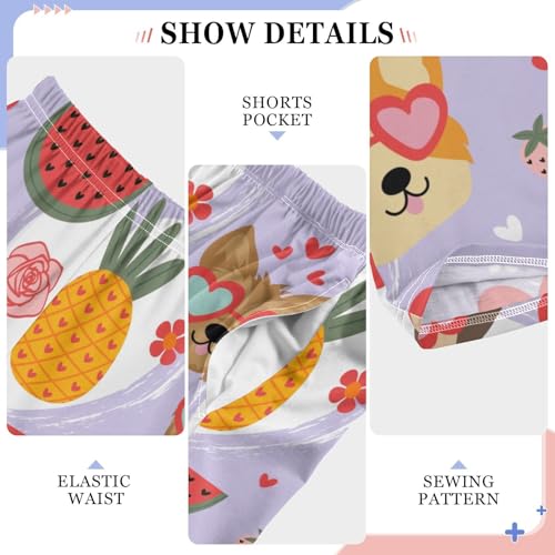 Boys' Pants Funny Dogs Hearts Animal Valentine Long Bottoms Jogger Pants Elastic Waist Trousers with Pockets S-XL4