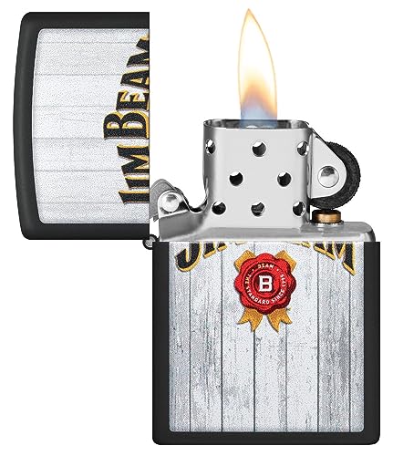 Encendedor Zippo Jim Beam negro mate de bolsillo miniatura 3