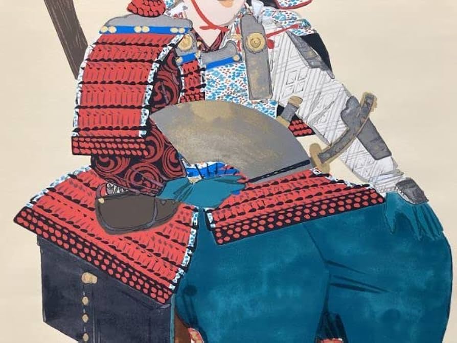 ♥【模写】掛軸　前田青邨　武者絵　掛け軸　骨董　古玩　中国 前田青邨の掛軸『武士人形画』の買取価格 -【かけじく屋】