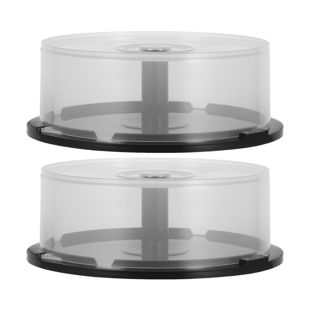 LIFKOME 2Pcs Large Capacity Cd Dvd Storage Bucket Clear Plastic Organizer for Discs for Home Office Dorm and Bar Space-saving Cd Holder Dvd Storage