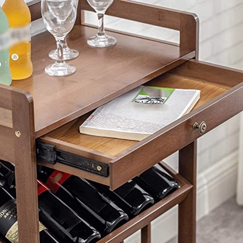 Soporte para botellas de vino moderno de bambú miniatura 3