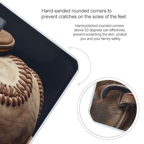 Báscula digital de baño con diseño de guante de béisbol miniatura 4
