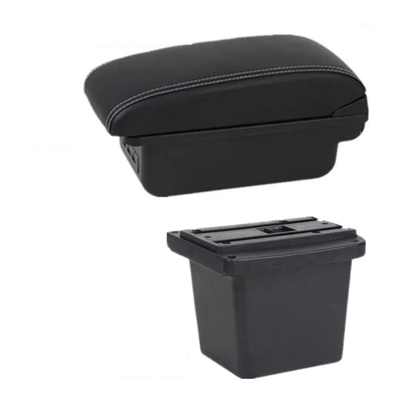NMJLQW Storage Rack Car Decorative Styling Center Console Multifunctional Storage Box For Elantra For Touring I30 FD I30cw 2007-2011(B1 white line 3USB)