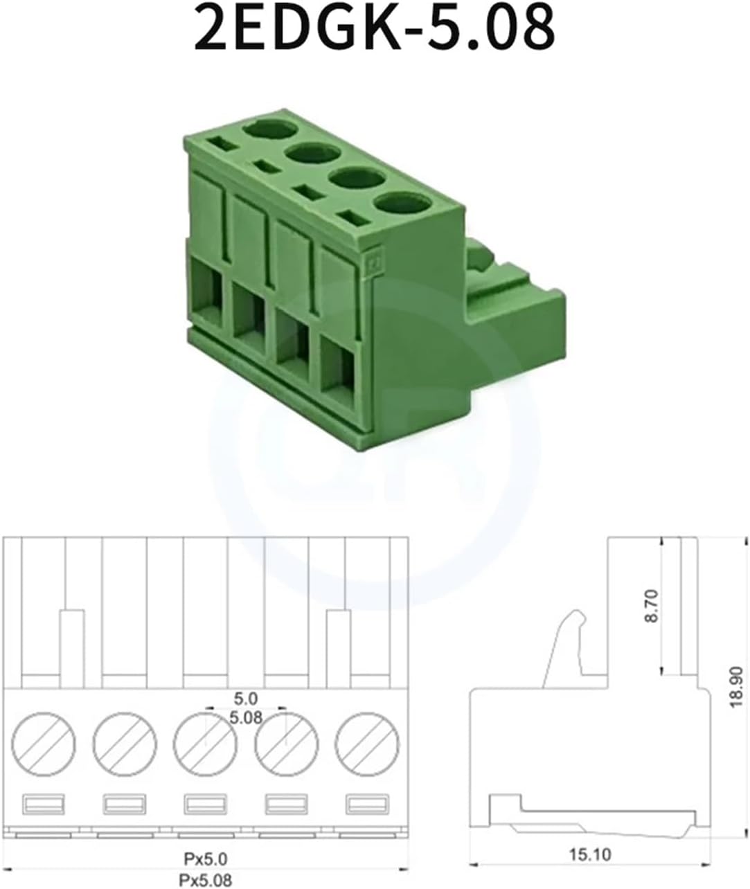 (10 Sets) KF 2EDGRKC 15EDGRKC 5.08mm Solderless Butt 2EDGK .08 Plug-in with Locking Plate Fixed Complete Set 2~24Pin(10P)