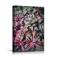 Canvas Wall Art Assorted Petals Colorful Farmhouse/Country Floral Multicolor Patterns Photography - 12x18 inches