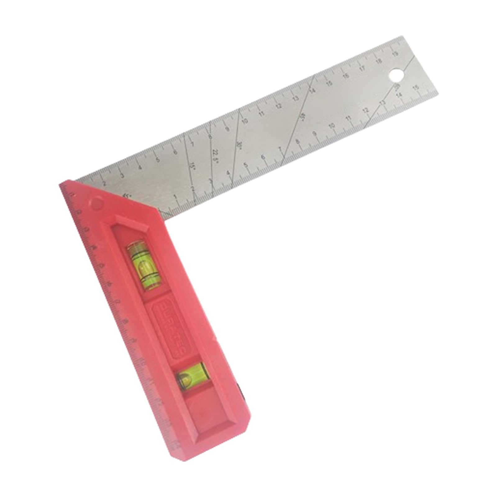 Combination Square StainlessSteel 45-90 Degree MarkingAngles Ruler Builtin Spirits StainlessSteel Framings Square
