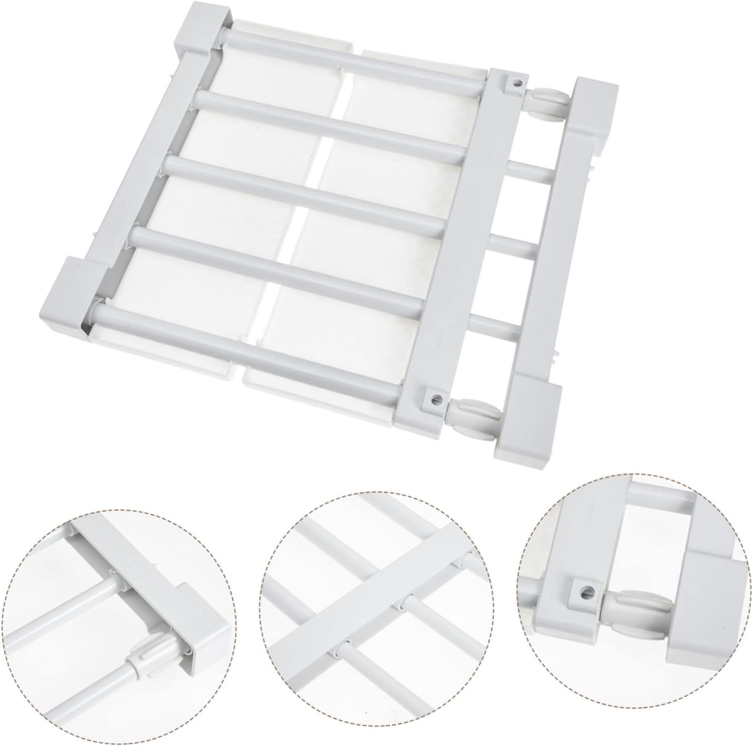 MAGICLULU White Expandable Closet Shelf Divider Rack for Wardrobe Storage