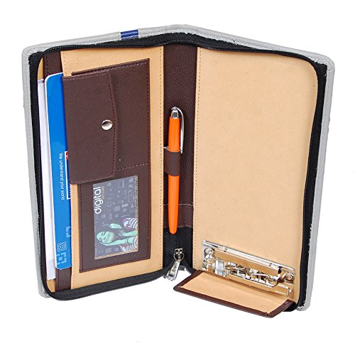 Image of Faux Leather Men Expanding Files & Wallets(blue)