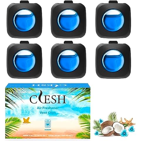Car Air Fresheners, Ocean, 6-Pack, 4ml Each Cover