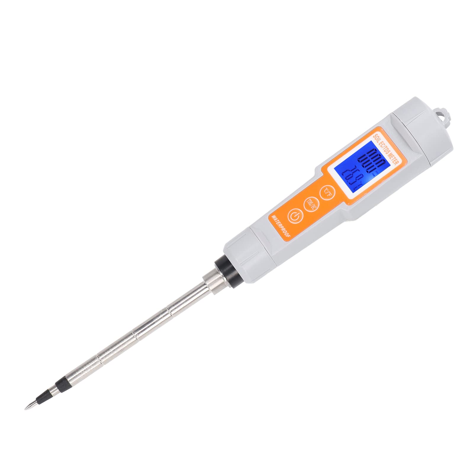 Haofy Medidor EC de Suelo Premium, Sensor TDS, Herramienta de Pantalla LED para Plantación de Horticultura, Probador de Temperatura de Respuesta Rápida para Agricultura, Tamaño Compacto