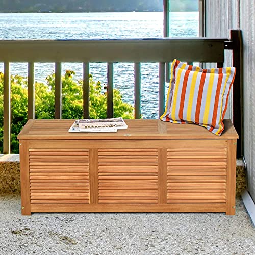 S-AFSTAR-Outdoor-Storage-Box-46-Gallon-Acacia-Wooden-Deck-Box-for-ToysToolsSports-Supplies-Patio-Storage-Bench-Outdoor-Storage-Bench-for-Garden-Backyard-Deck-45-x-18-x-18-Inches-Natural S AFSTAR Outdoor Storage Box 46 Gallon Acacia Wooden Deck Box for ToysToolsSports Supplies Patio Storage Bench Outdoor Storage Bench for Garden Backyard Deck 45 x 18 x 18 Inches Natural