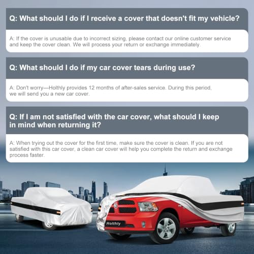 Image of 10 Layers Truck Cover Waterproof All Weather Custom Fit for Ford /Ram /Chevrolet Regular Cab Short Bed, Outdoor Full Exterior Pickup Car Cover for Automobiles Sun Rain Snow Ice Protection.Sliver