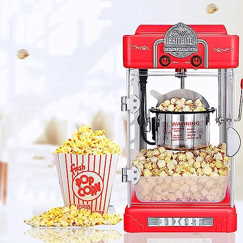 Máquina de palomitas de maíz para uso comercial y doméstico, ideal para fiestas infantiles y entretenimiento de cine en casa