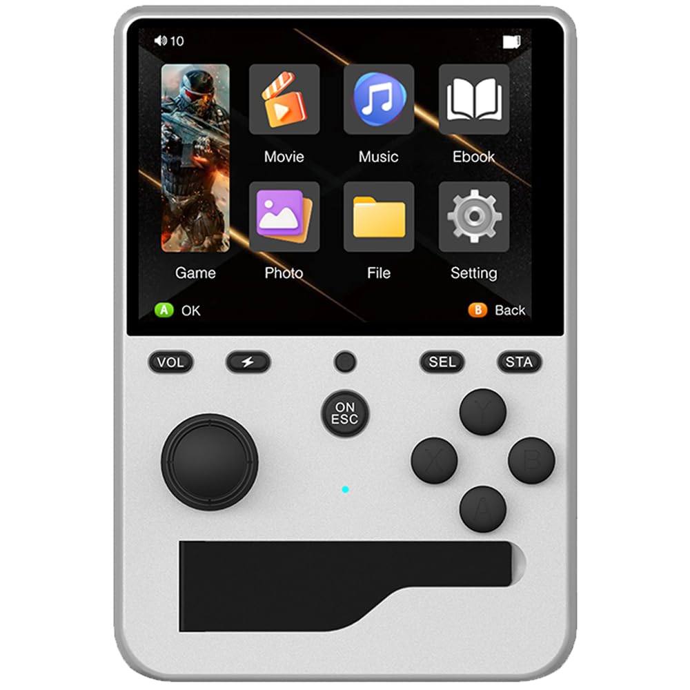 Tragbare Retro-Spielkonsole | 3,0 Zoll IPS HD-Display, 5000 mAh Akku & Magnetisches Kabelloses Laden | Über 5000 Klassische Spiele