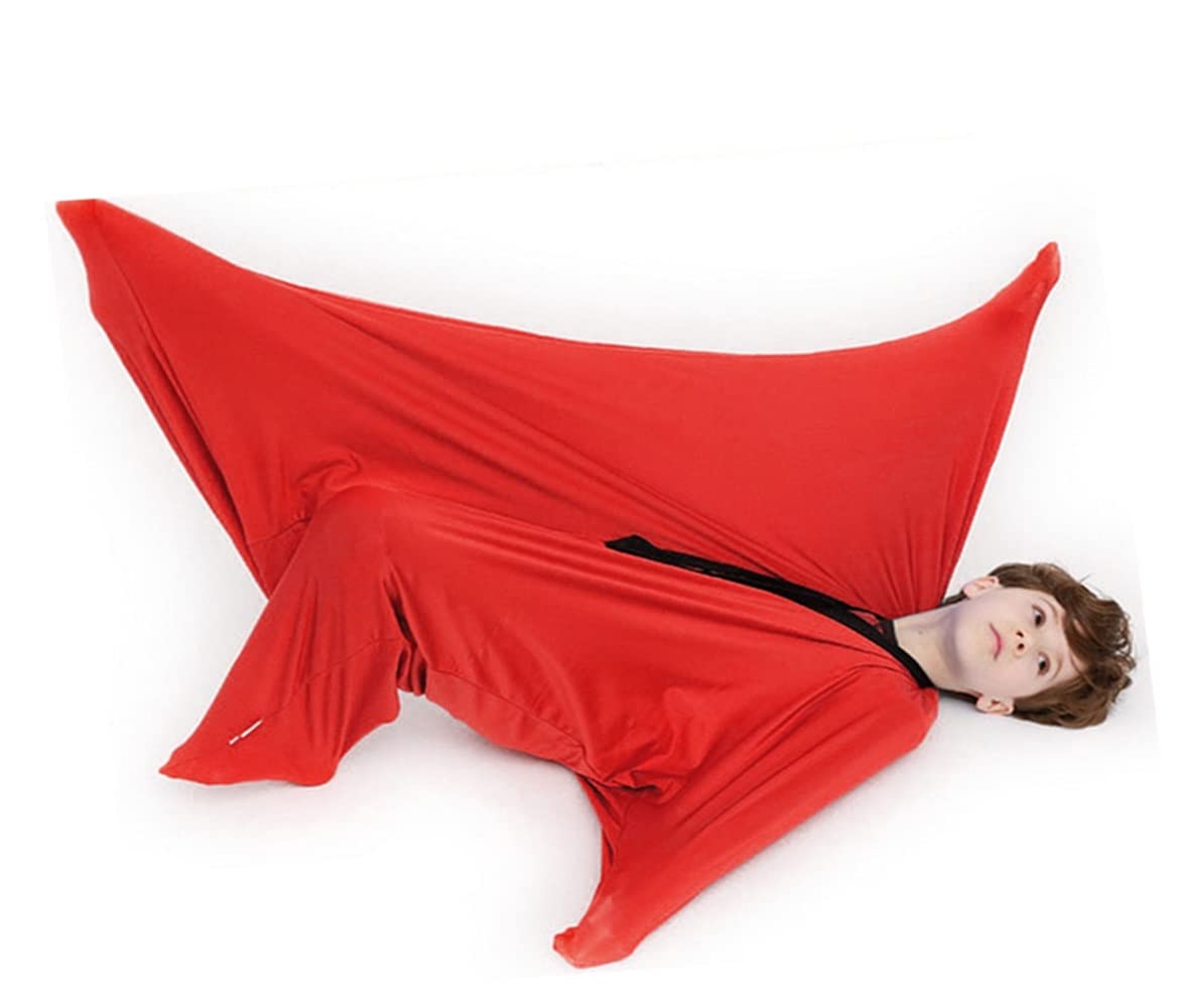 PUFFYN Sensory Socks for Kids Sensory Toys for Kids 5-7 Stress Relief for Children Sensory Blanket Reduce Anxiety and Encourage Focus (Color : Red, Size : L-55