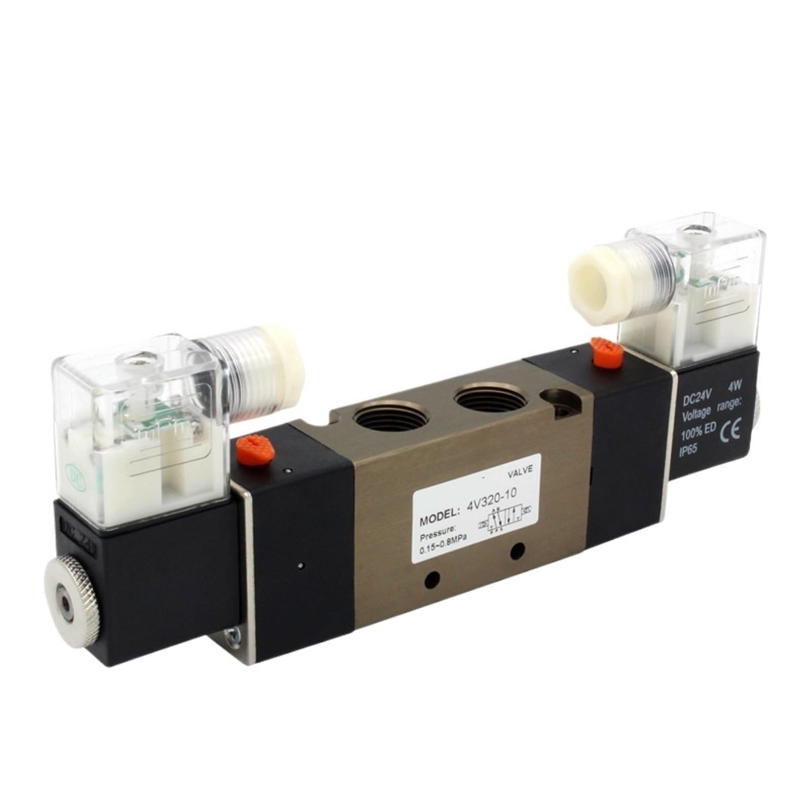 Vanne solénoïde 5 voies 4V320-10 à commutation rapide 3/8 BSPT