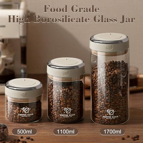 Miniatura 8 de Irctek Contenedor De Almacenamiento De Granos De Café Con Válvula Unidireccional, Tapa Hermética, Rastreador De Fecha Y Más Alimentos Frescos