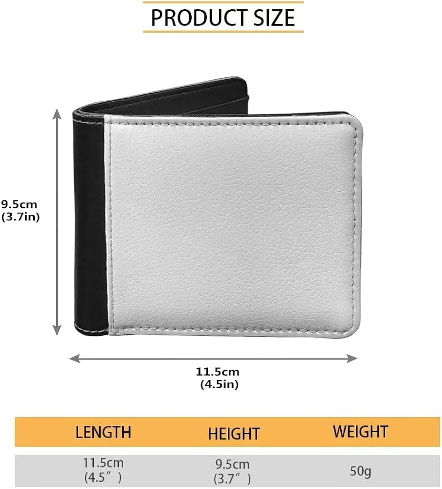 Amazon.com: UINDDWCB Mens Wolf Bi-fold Wallet PU Leather Slim