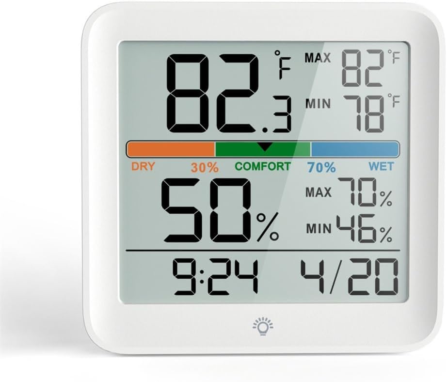 Multi Functional Color Screen Purpose Temperature and Humidity Large Screen Indoor Thermometer