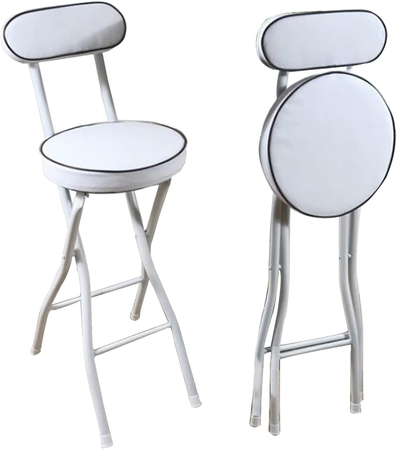 Folding Stool/Padded Folding Bar Stool, Portable Breakfast Kitchen High